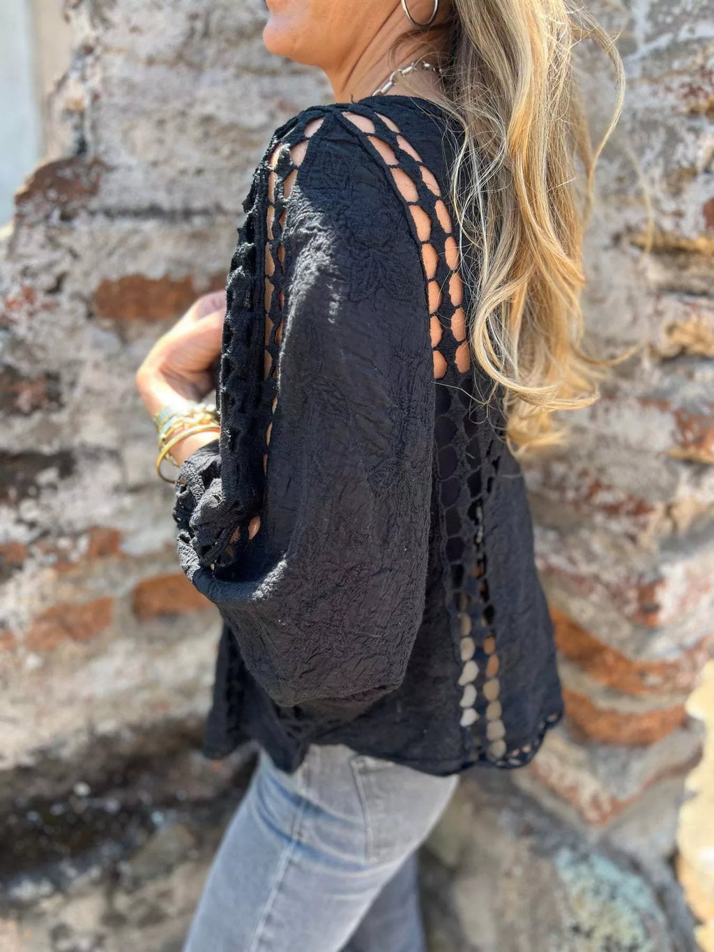 Full Size Embroidered Open Front Cardigan Plus Size