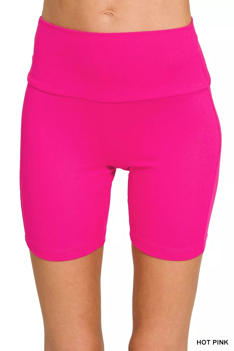 Zenana Brushed Dty Microfiber Top & Biker Shorts