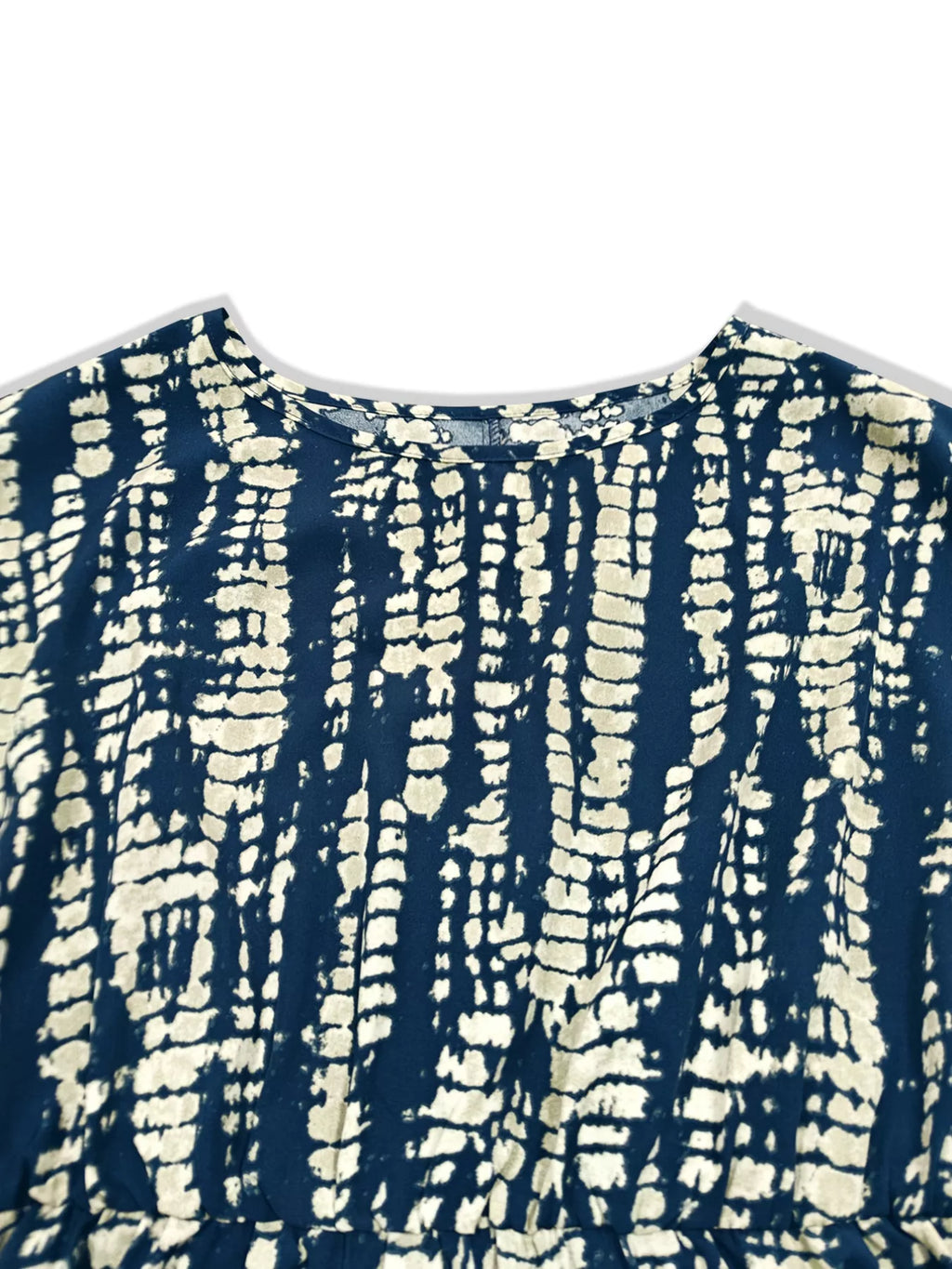 Plus Size Tie-Dye Ruffle Hem Casual Dress