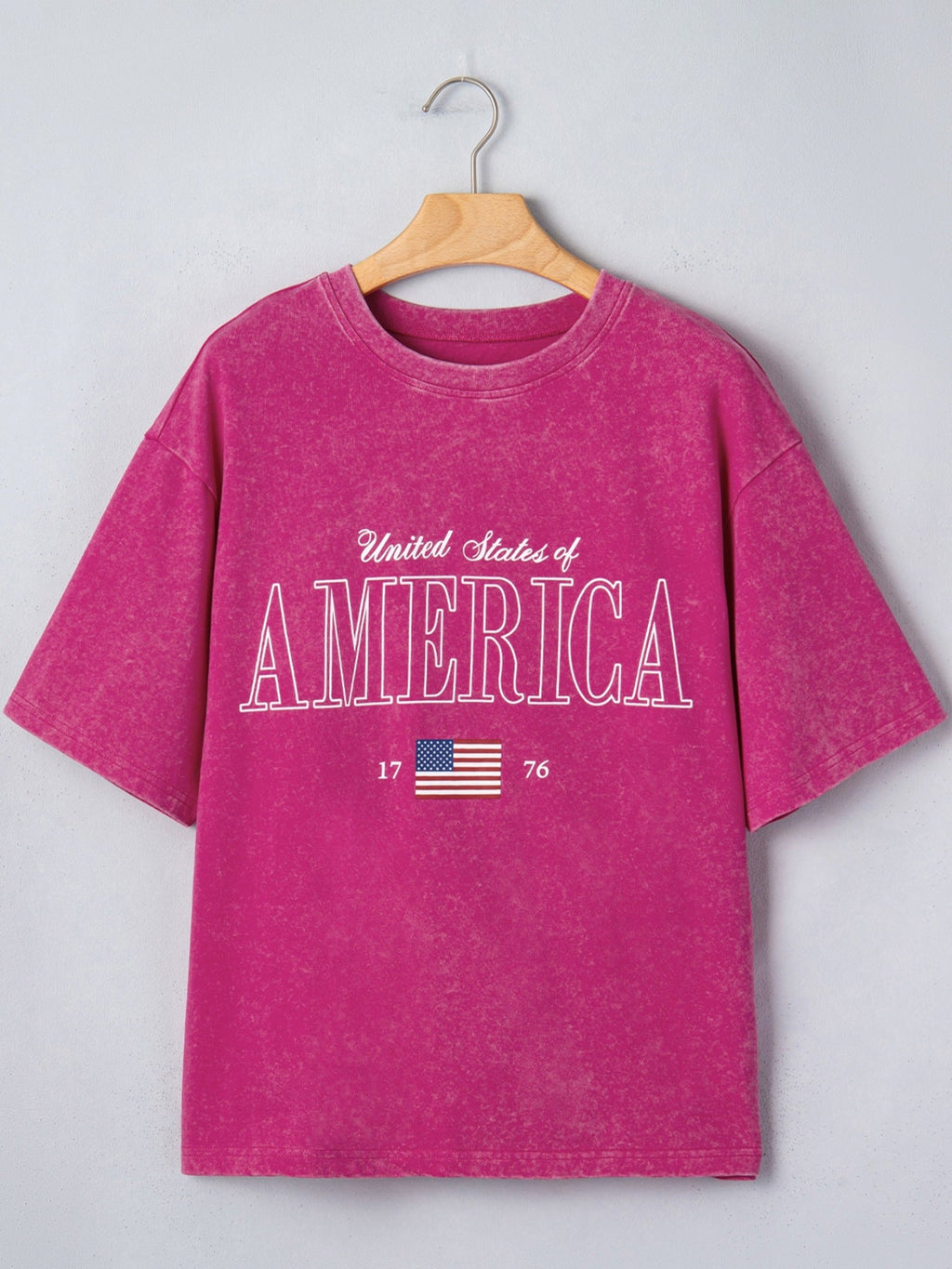 AMERICA 1776 Graphic Mineral Wash Cotton Tee