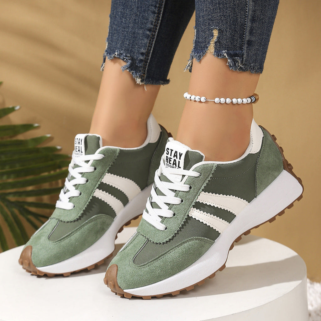 Chunky Thick-Sole Breathable Sneakers for women