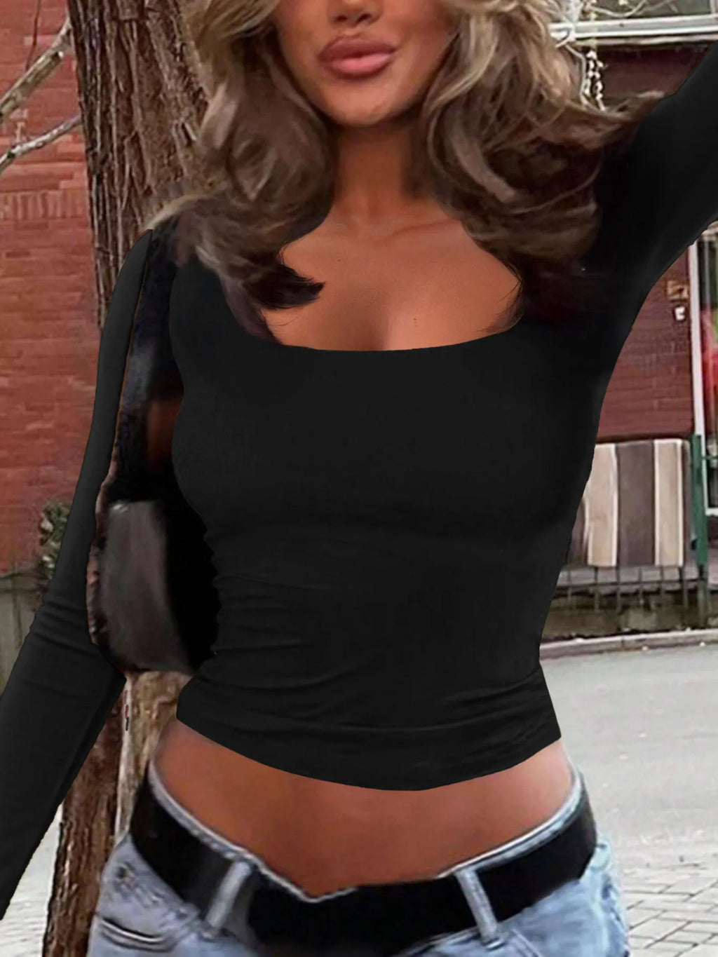 Long Sleeve Scoop Neck T-Shirt