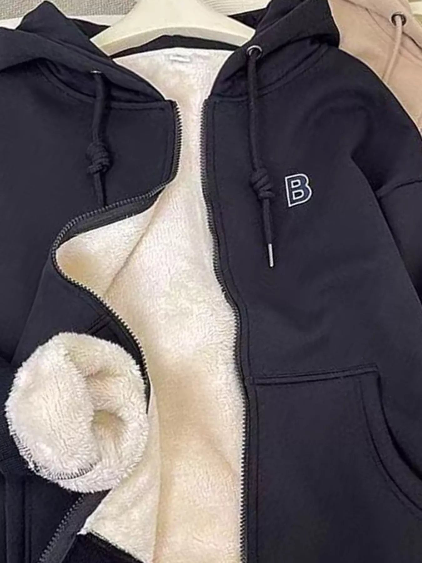 Fleece-Lined Zip-Up Hoodie