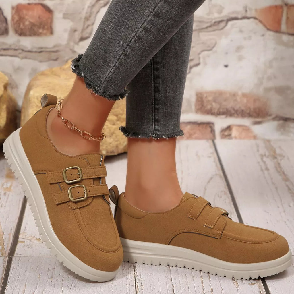 Buckle Accent Casual Loafers