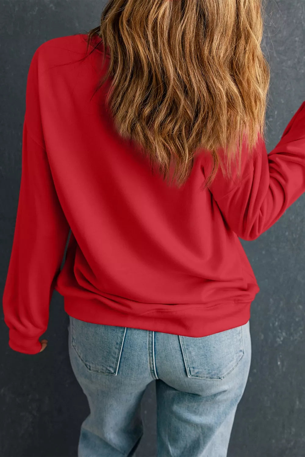 HEART Embroidered Patched Graphic Valentine Sweatshirt