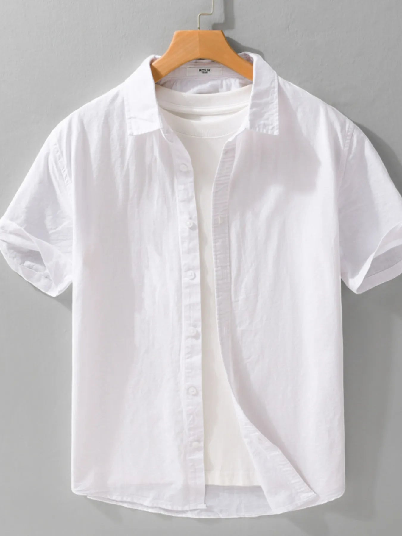 Men's Plus Size Button Up Short Sleeve Shirt