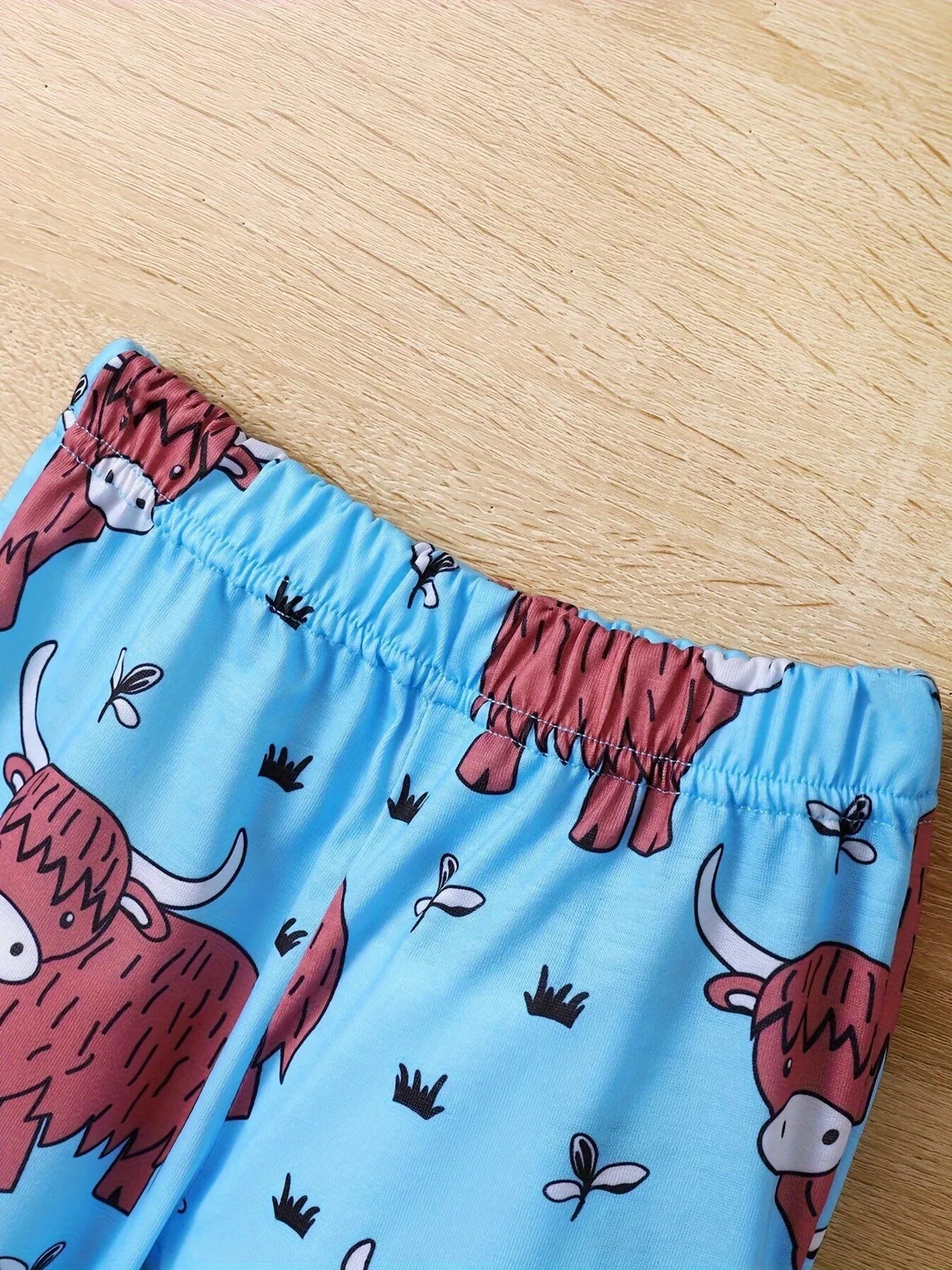 Children's Highland Cow Print Pajama Set