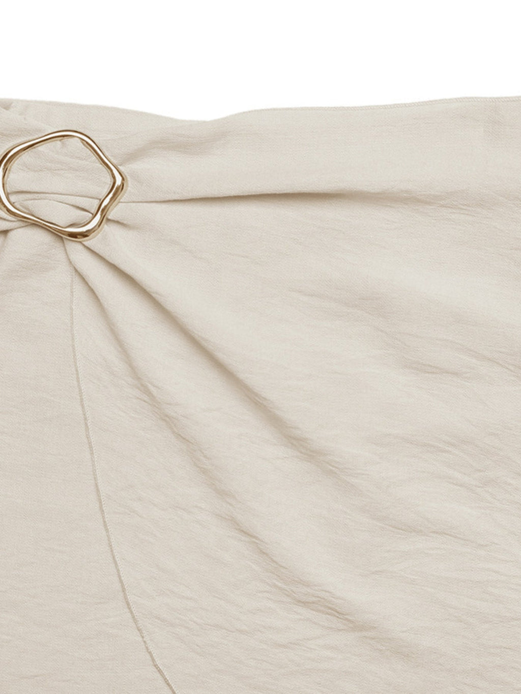 Knotted Buckle Mini Skirt