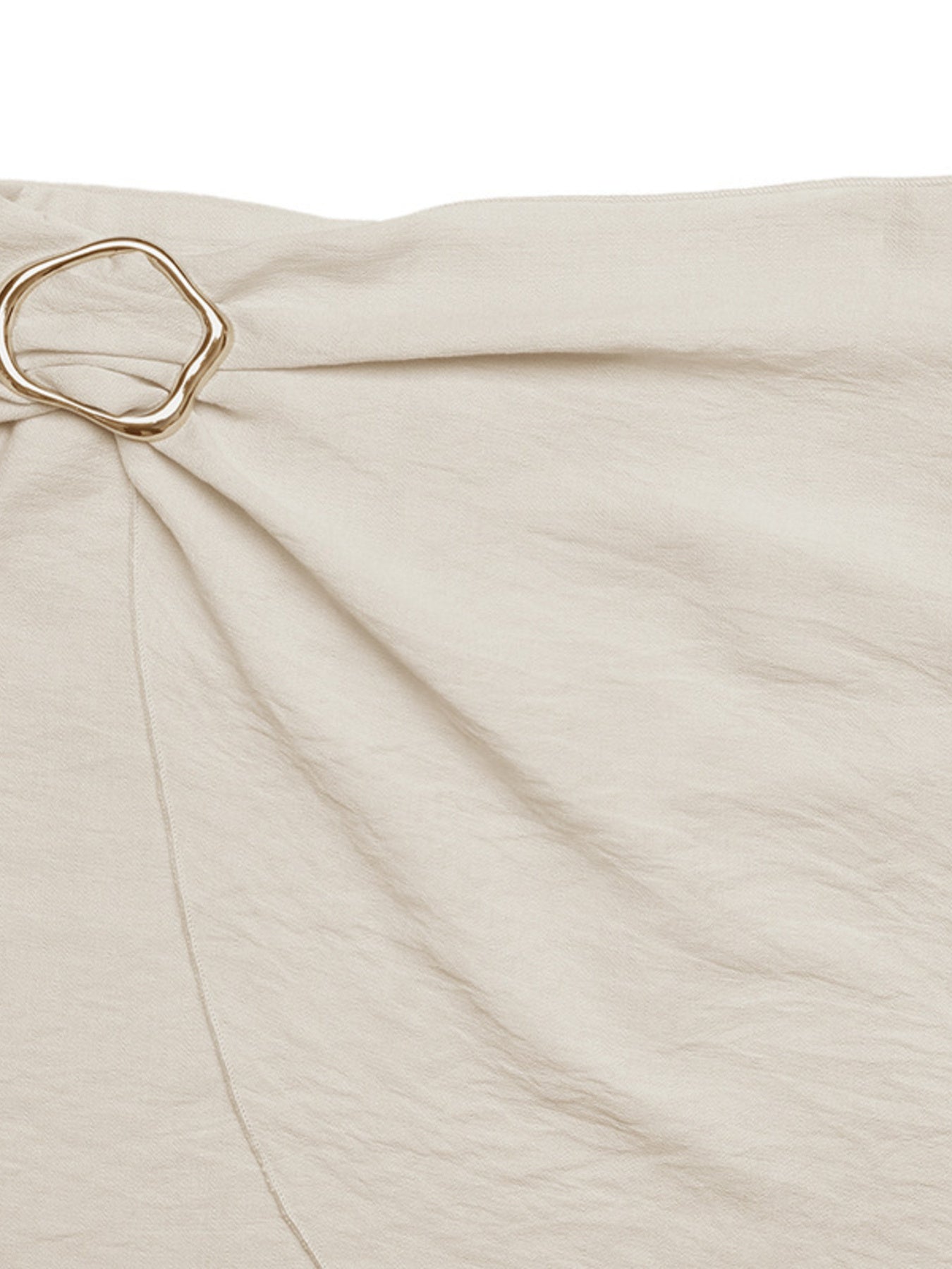 Knotted Buckle Mini Skirt