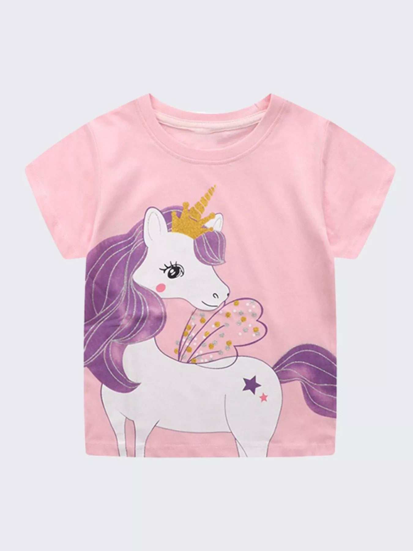 Children's Unicorn Graphic Short Sleeve T-Shirt
