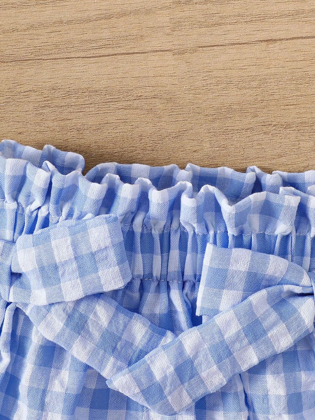 Children's Gingham Ruffle Trim Cami Top & Shorts Set