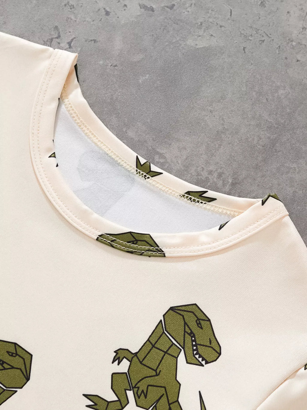 Children's Dinosaur Print Short Sleeve Tee and Shorts Set