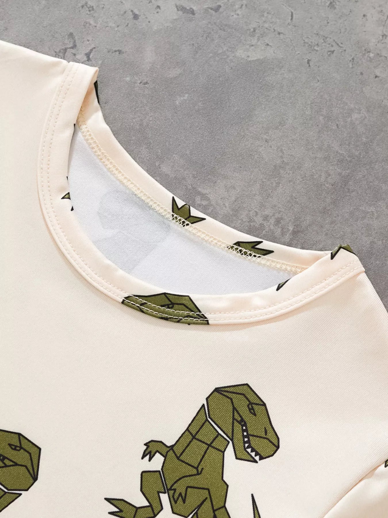 Children's Dinosaur Print Short Sleeve Tee and Shorts Set