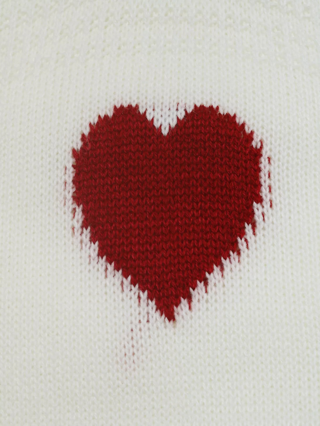 Heart Pattern Dropped Shoulder Sweater