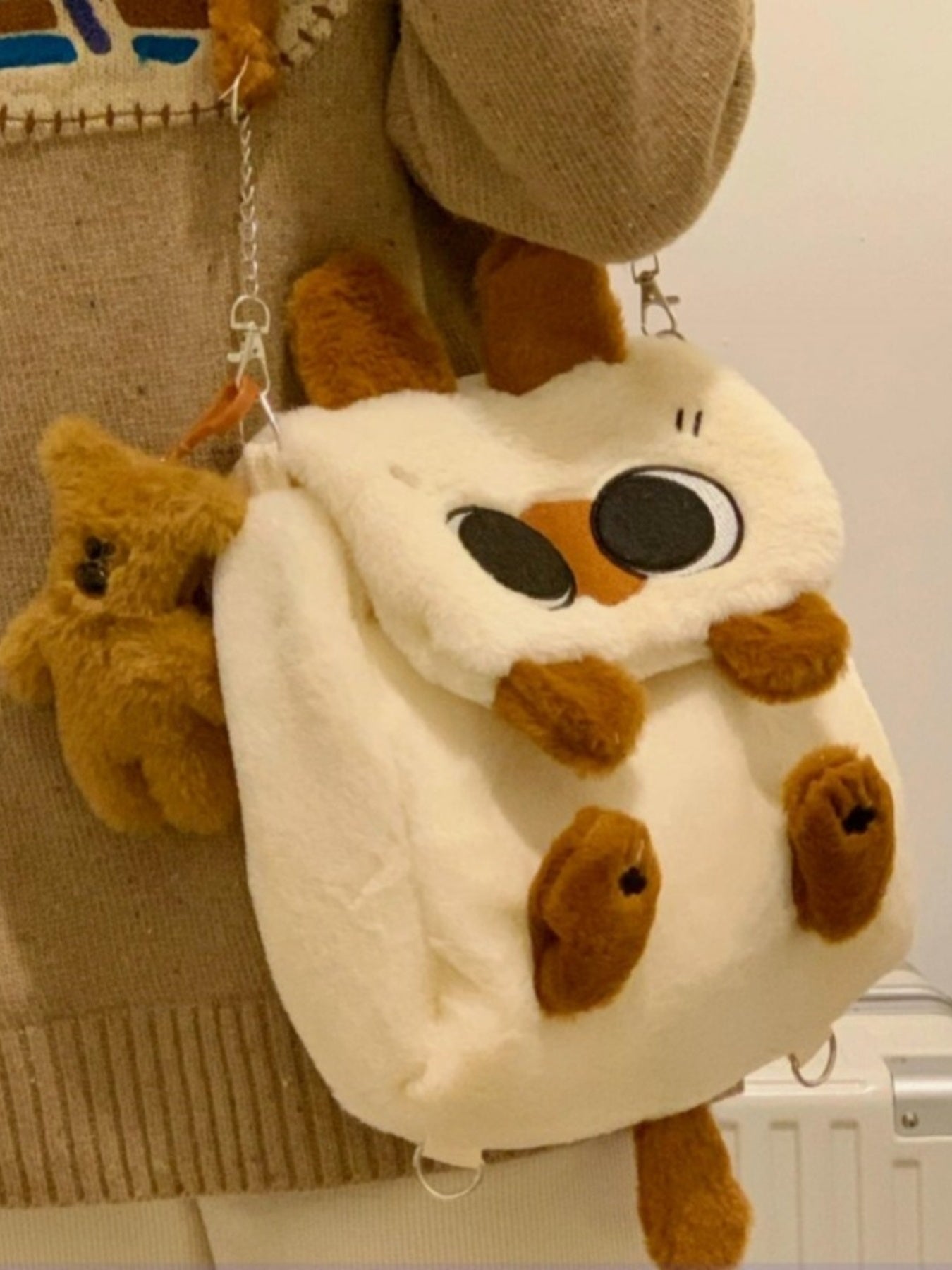 Cute Cartoon Plush Cat Backpack Bag