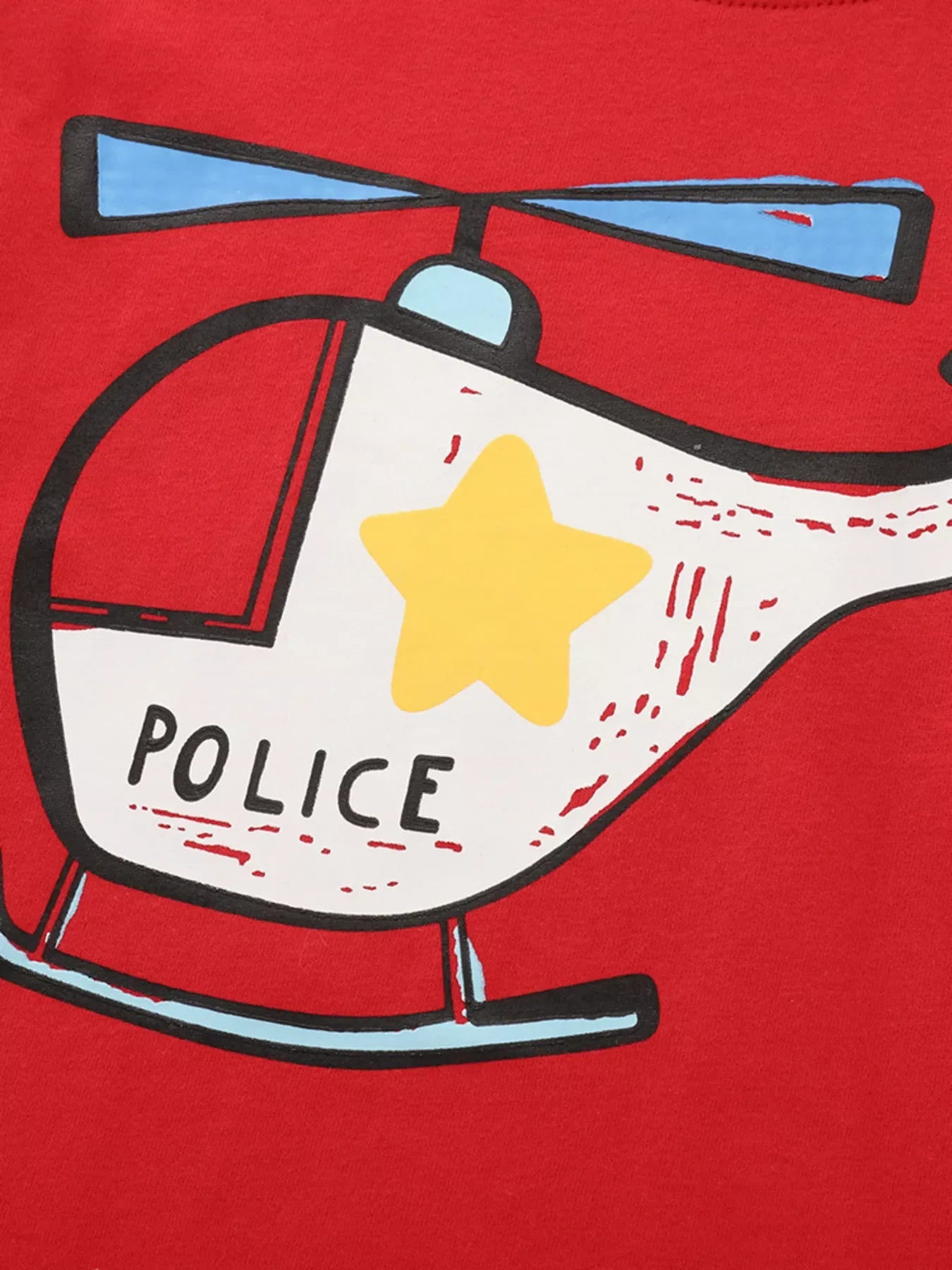 Children's Helicopter Graphic Tee and Shorts Set