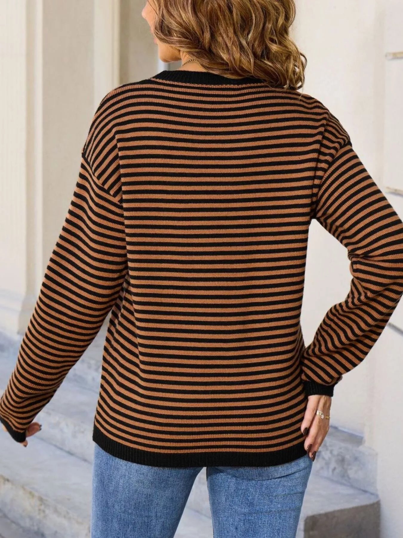 Striped Round Neck Sweater
