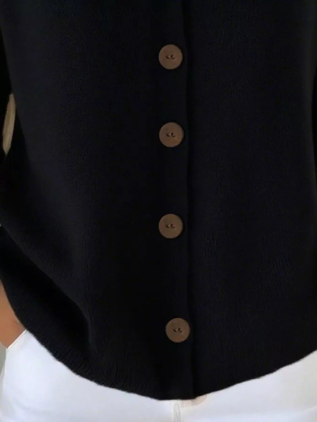 Full Size V-Neck Button-Down Knit Cardigan Plus Size