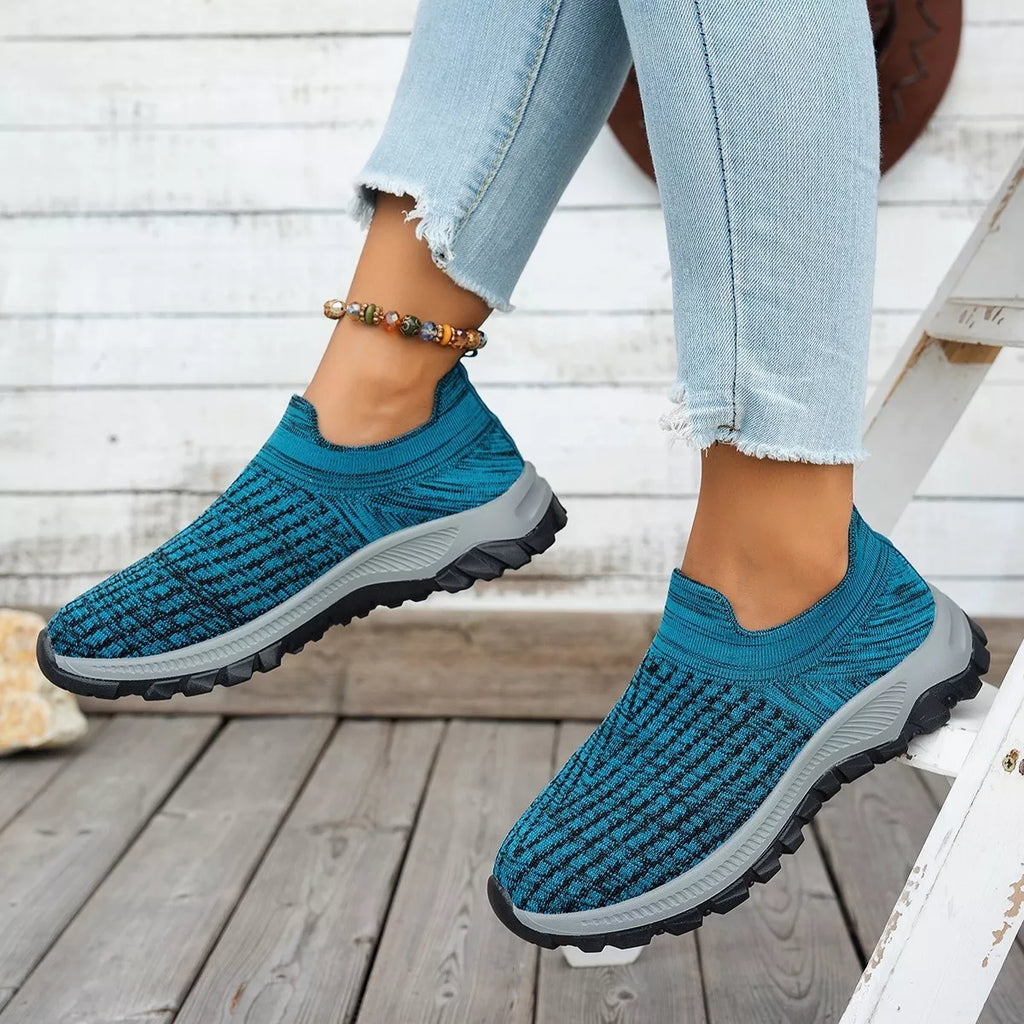 Round Toe Mesh Slip-Ons