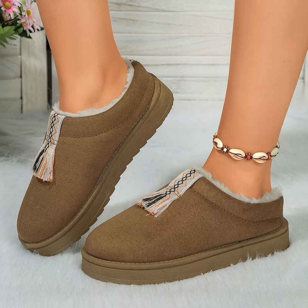 Round Toe Platform Slippers