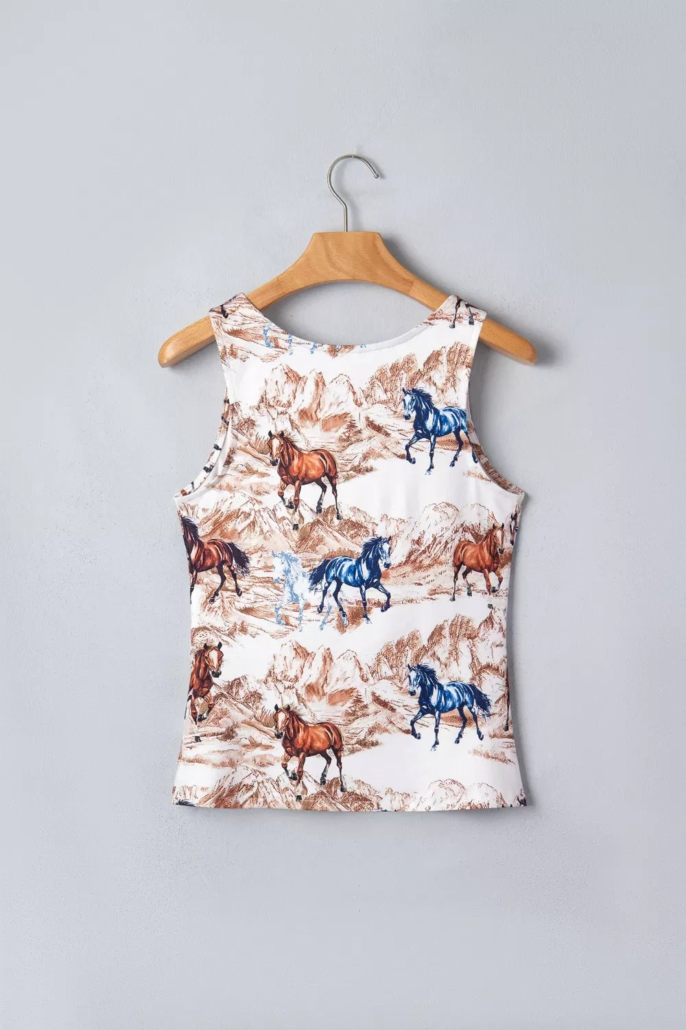 Horse Hat Western Slim Tank Top