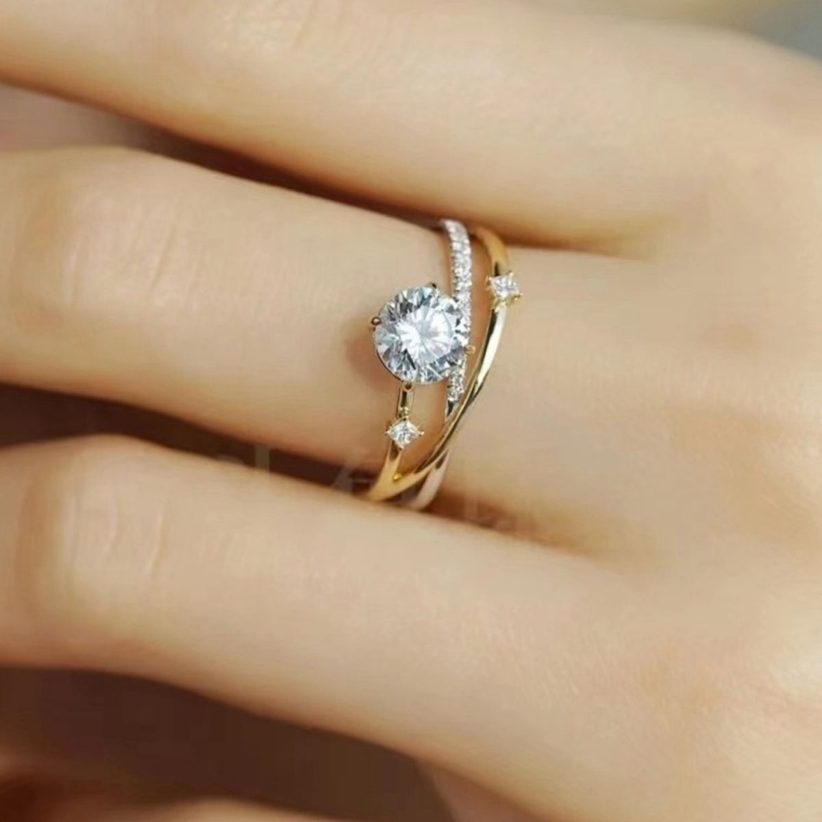1 Carat 925 Sterling Silver Moissanite Ring