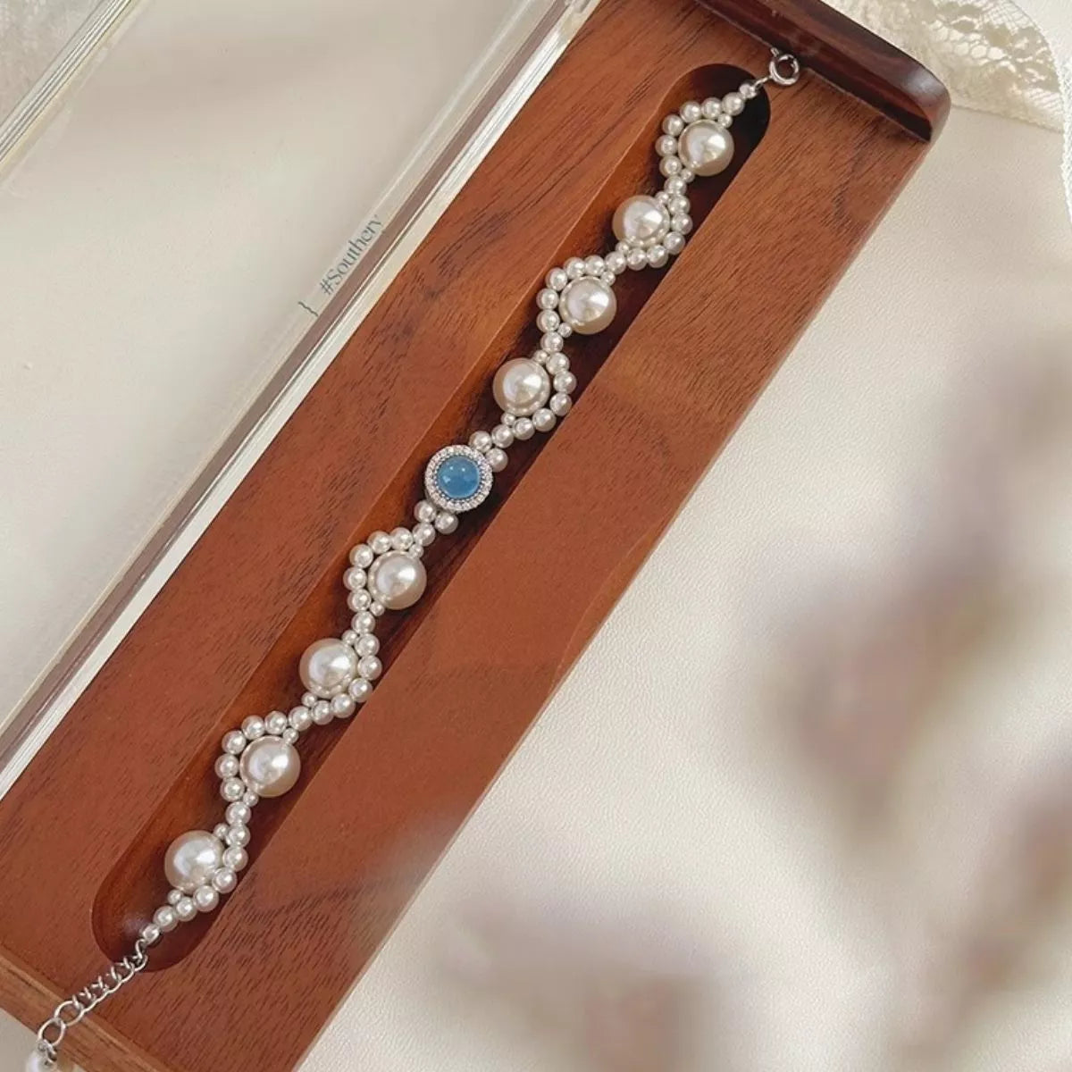 Pearl 925 Sterling Silver Zircon Bracelet