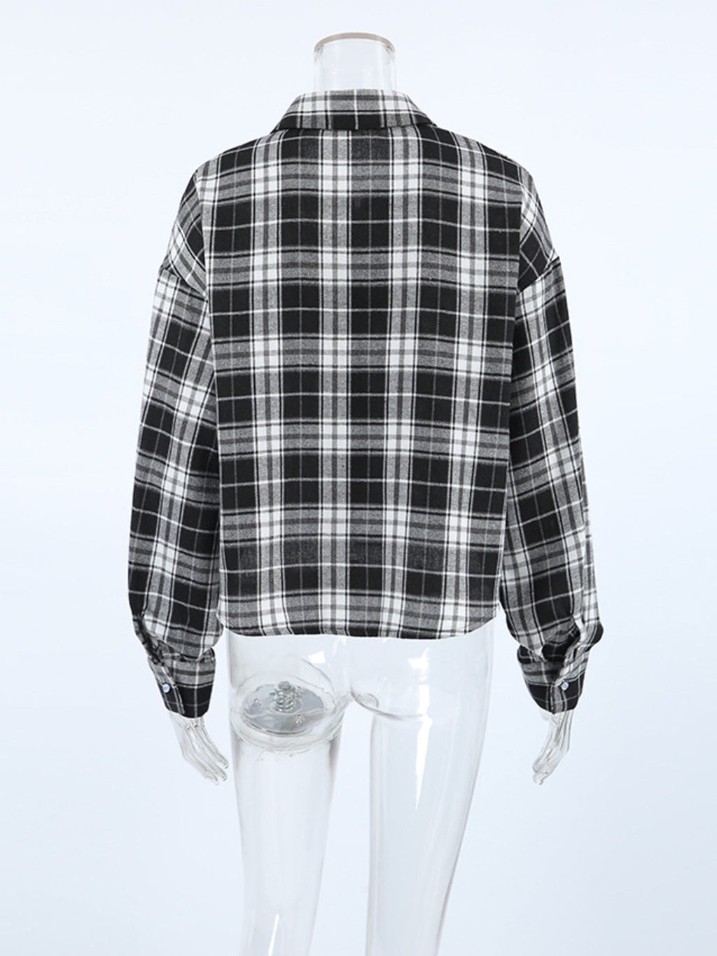 Oversized Plaid Button Up Shirt