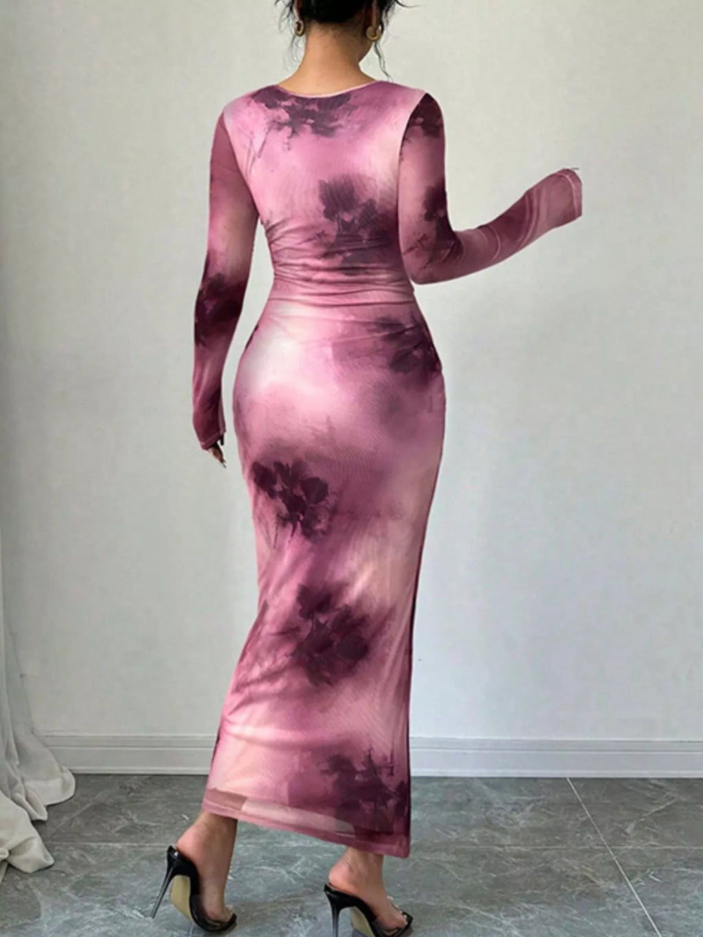 Tie-Dye Bodycon Maxi Dress