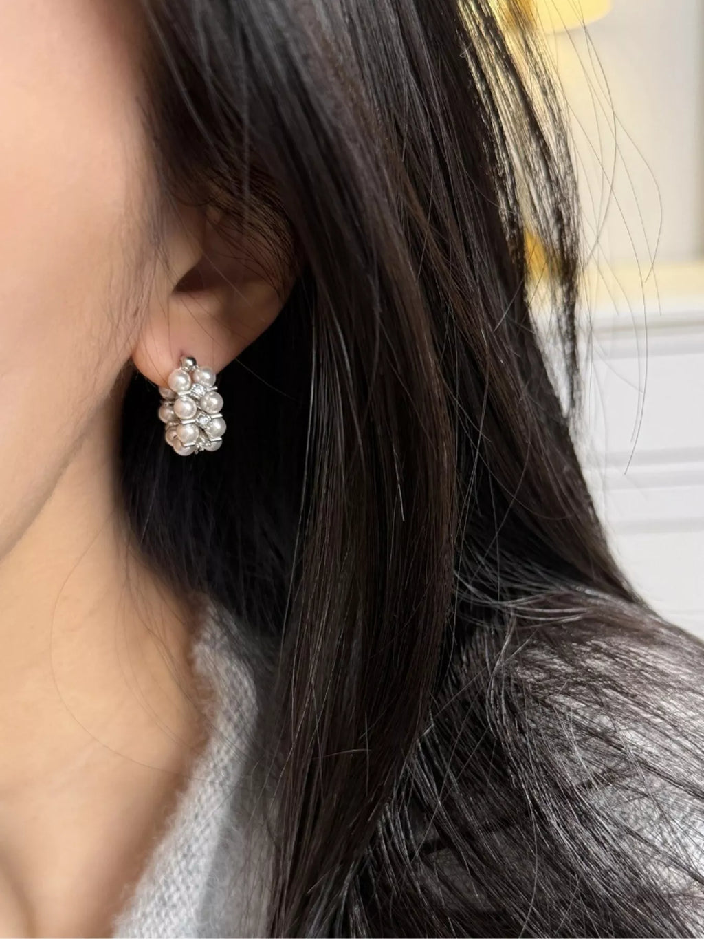 Pearl Hoop Earrings