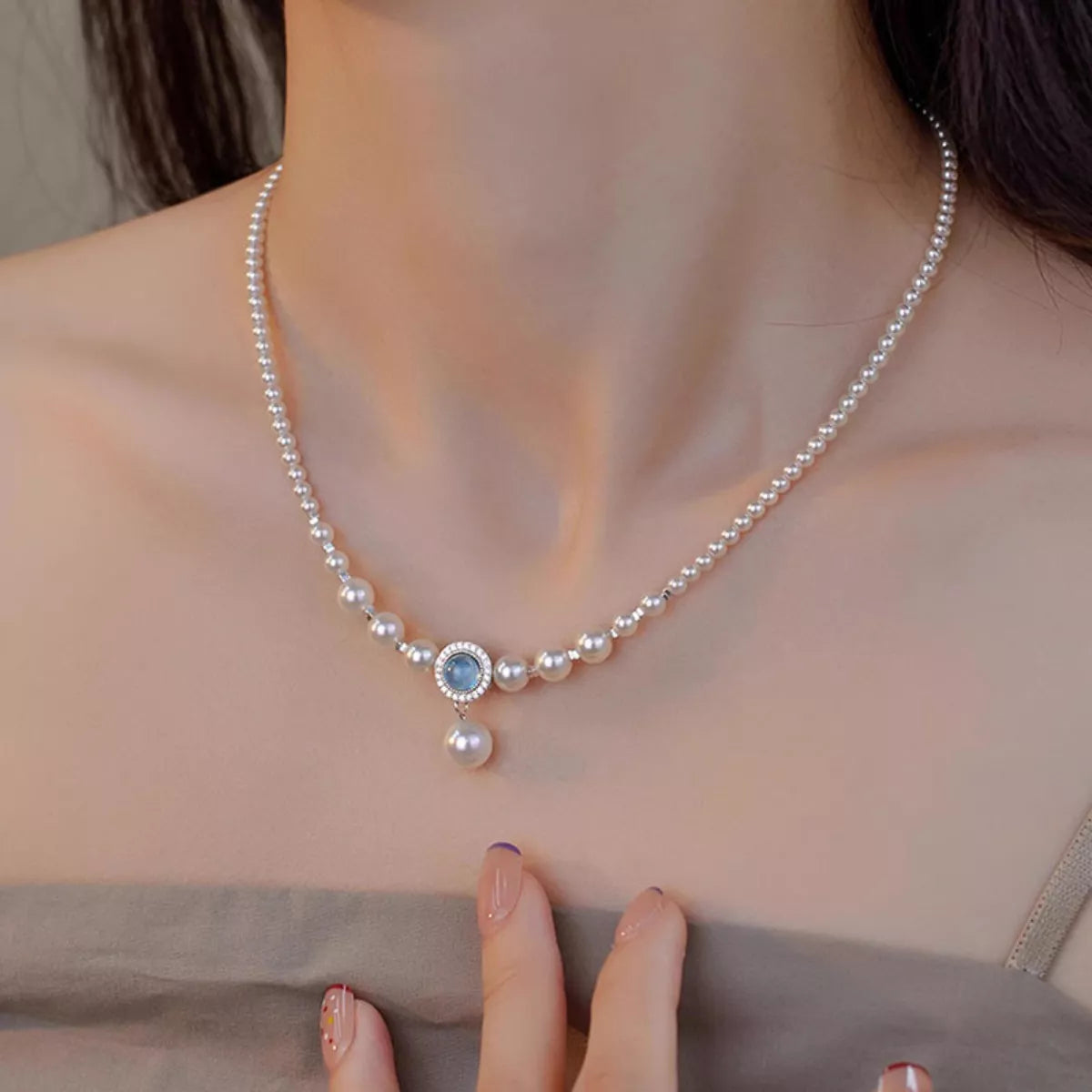 925 Sterling Silver Pearl Necklace