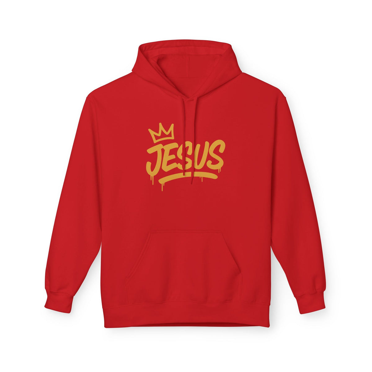 Jesus Crown Hoodie — Gold Script Inspirational Pullover