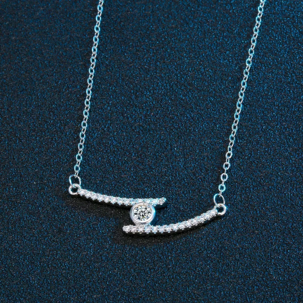 1 Carat Moissanite 925 Sterling Silver Necklace