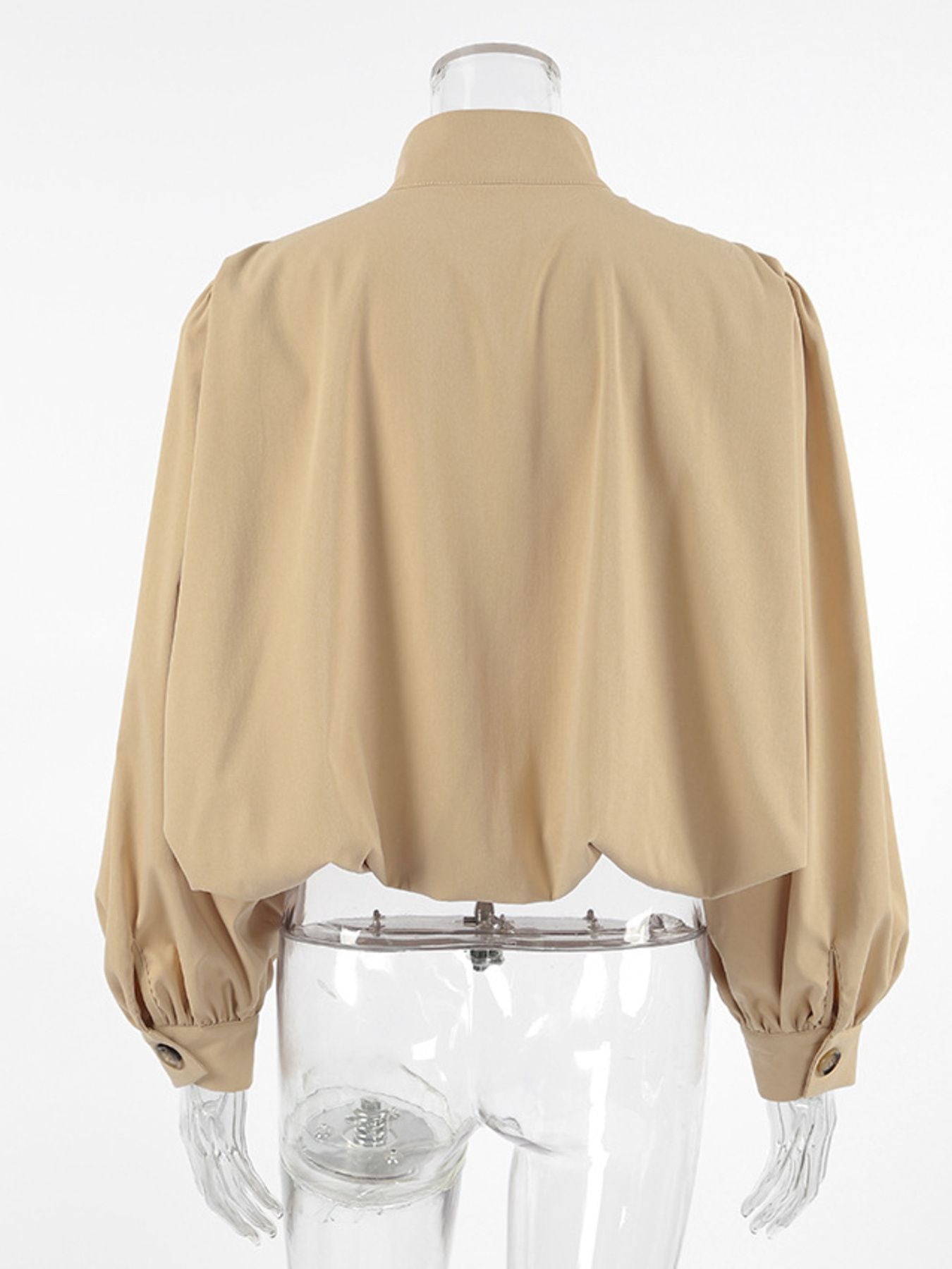 Puff Sleeve Button-Down Jacket