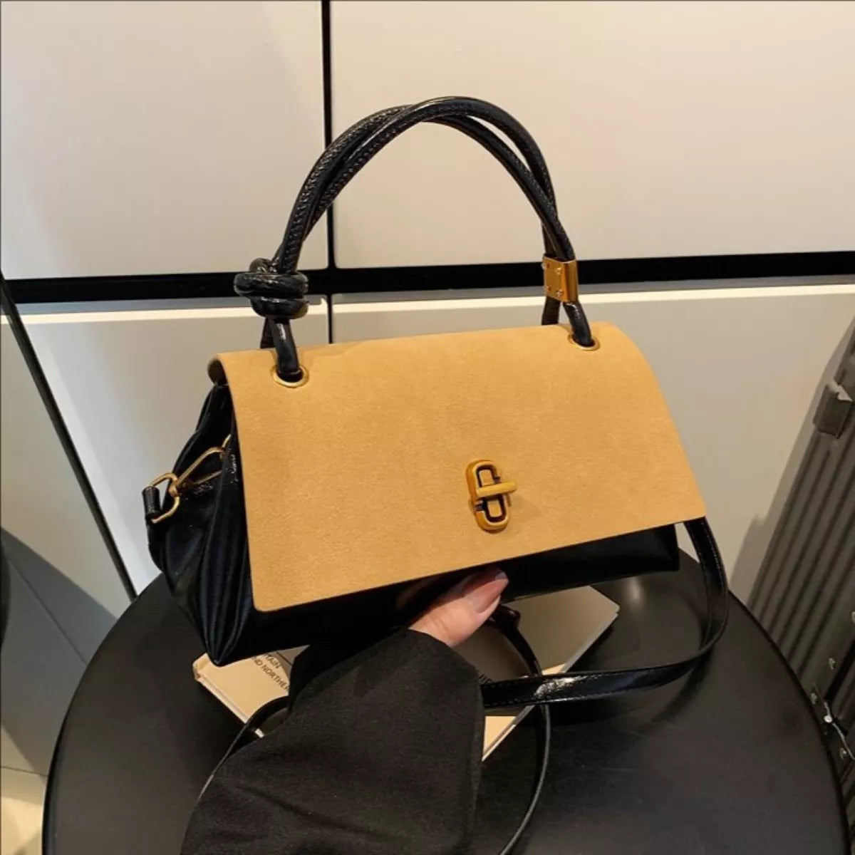 Flap Crossbody Bag with Top Handle