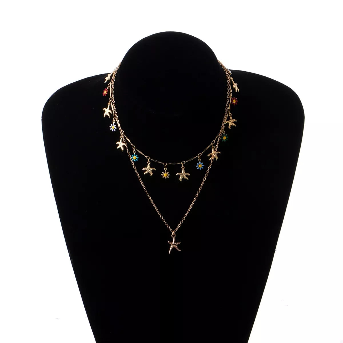 Starfish Charm Double Layered Necklace