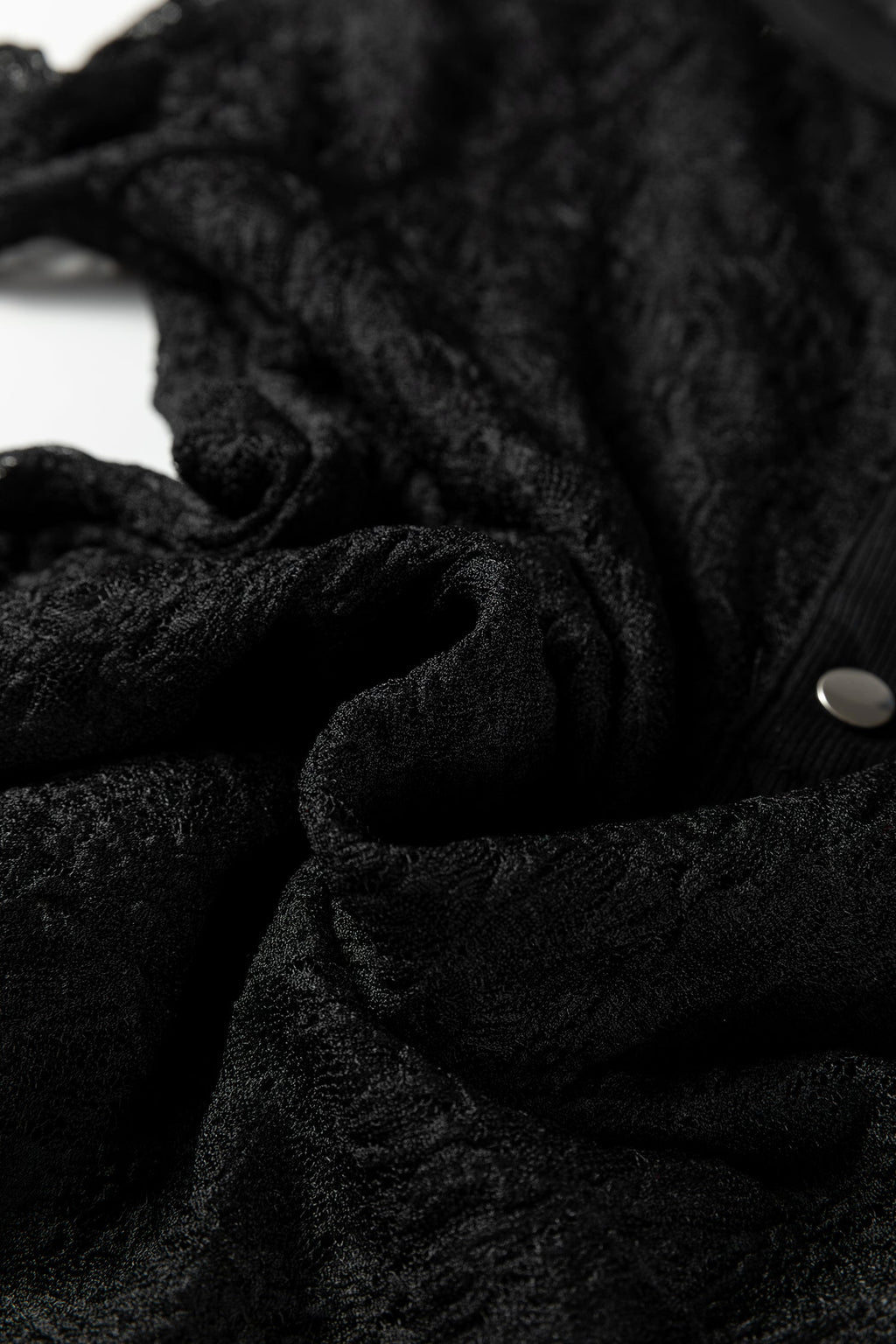 Lace Sheer Long Sleeve Henley Top