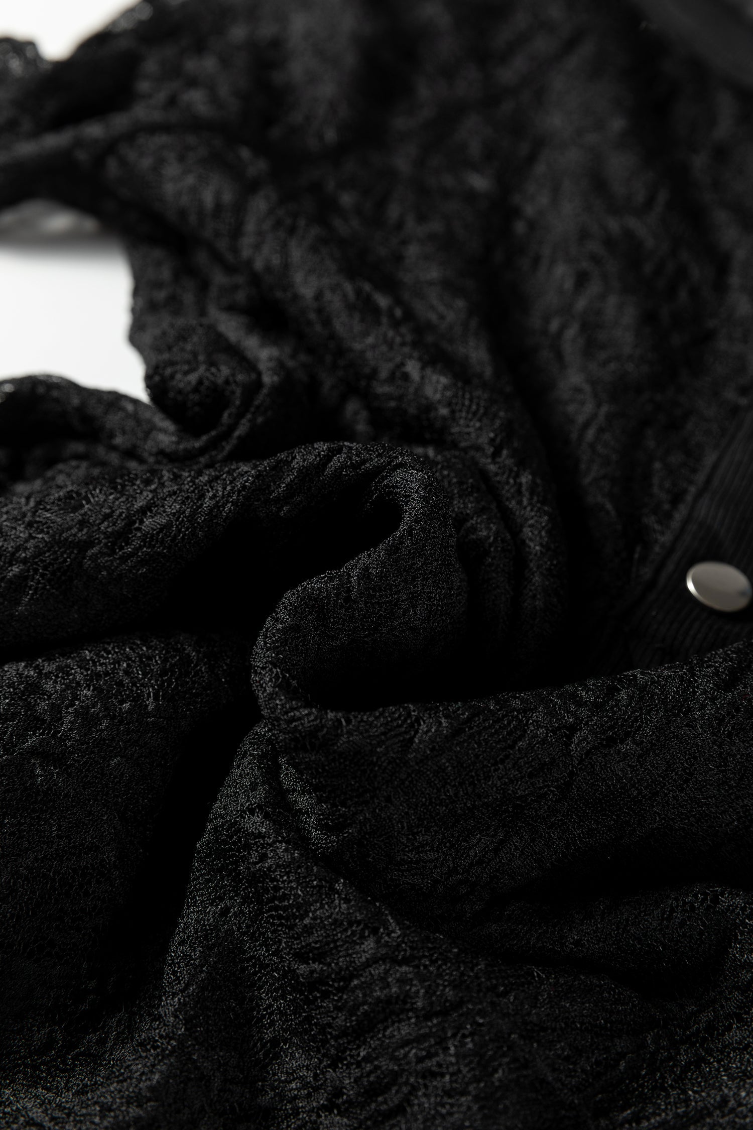 Lace Sheer Long Sleeve Henley Top