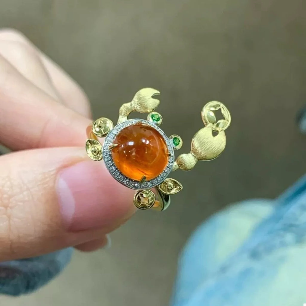 18K Gold-Plated Crab Ring