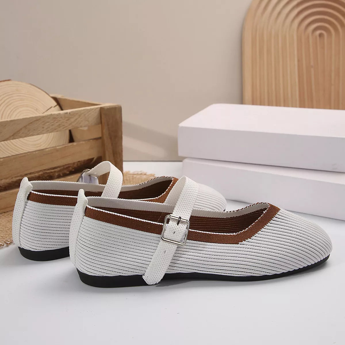 Round Toe Mesh Slip-Ons