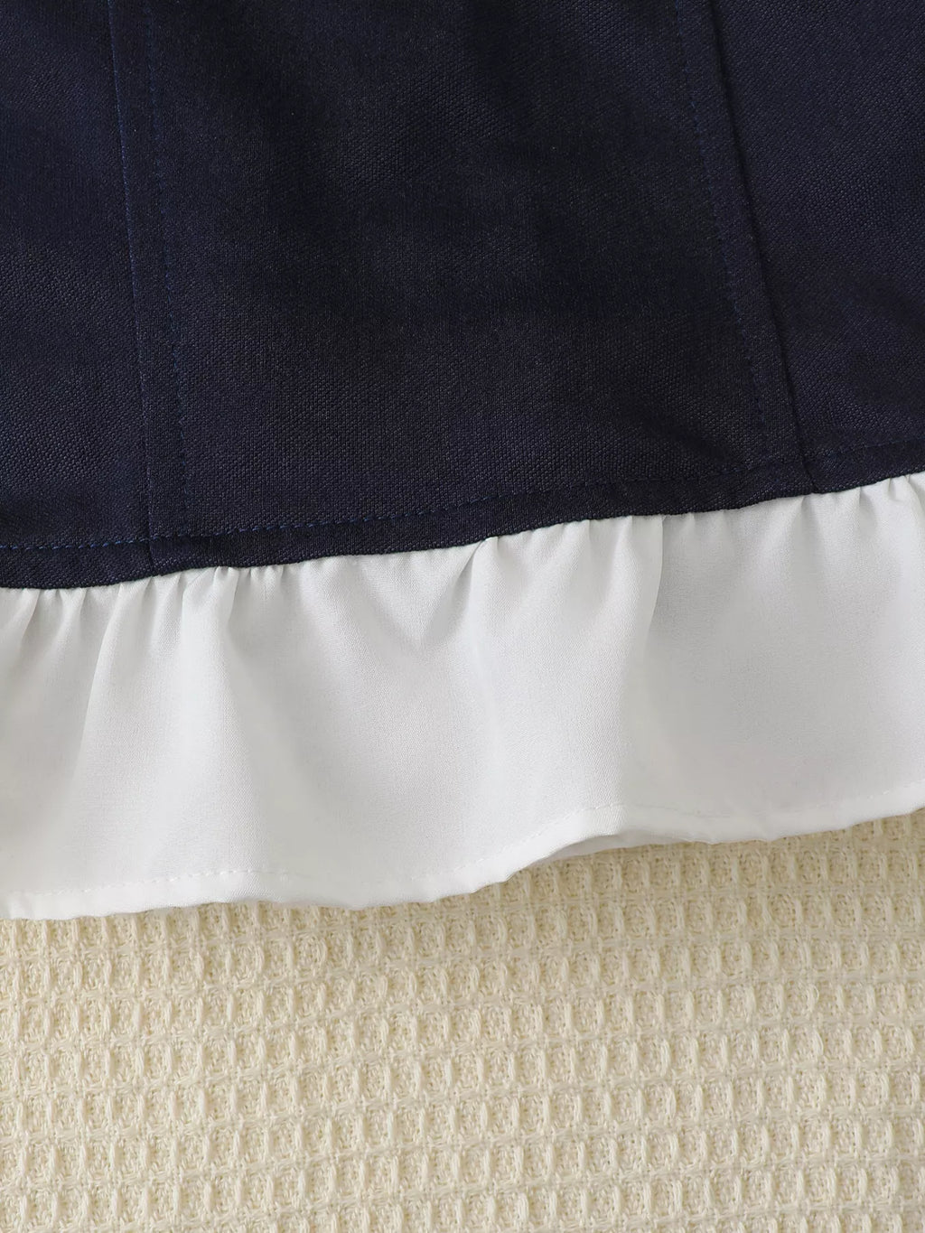 Children's Embroidered Ruffled Hem Polo Dress