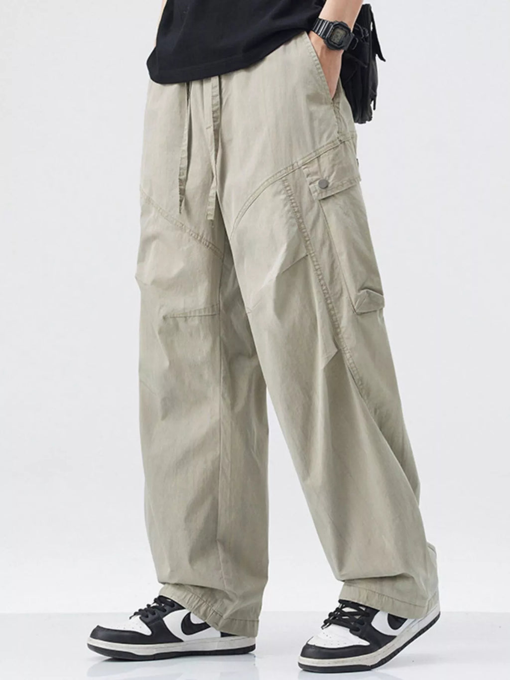 Men's Wide Leg Drawstring Pants