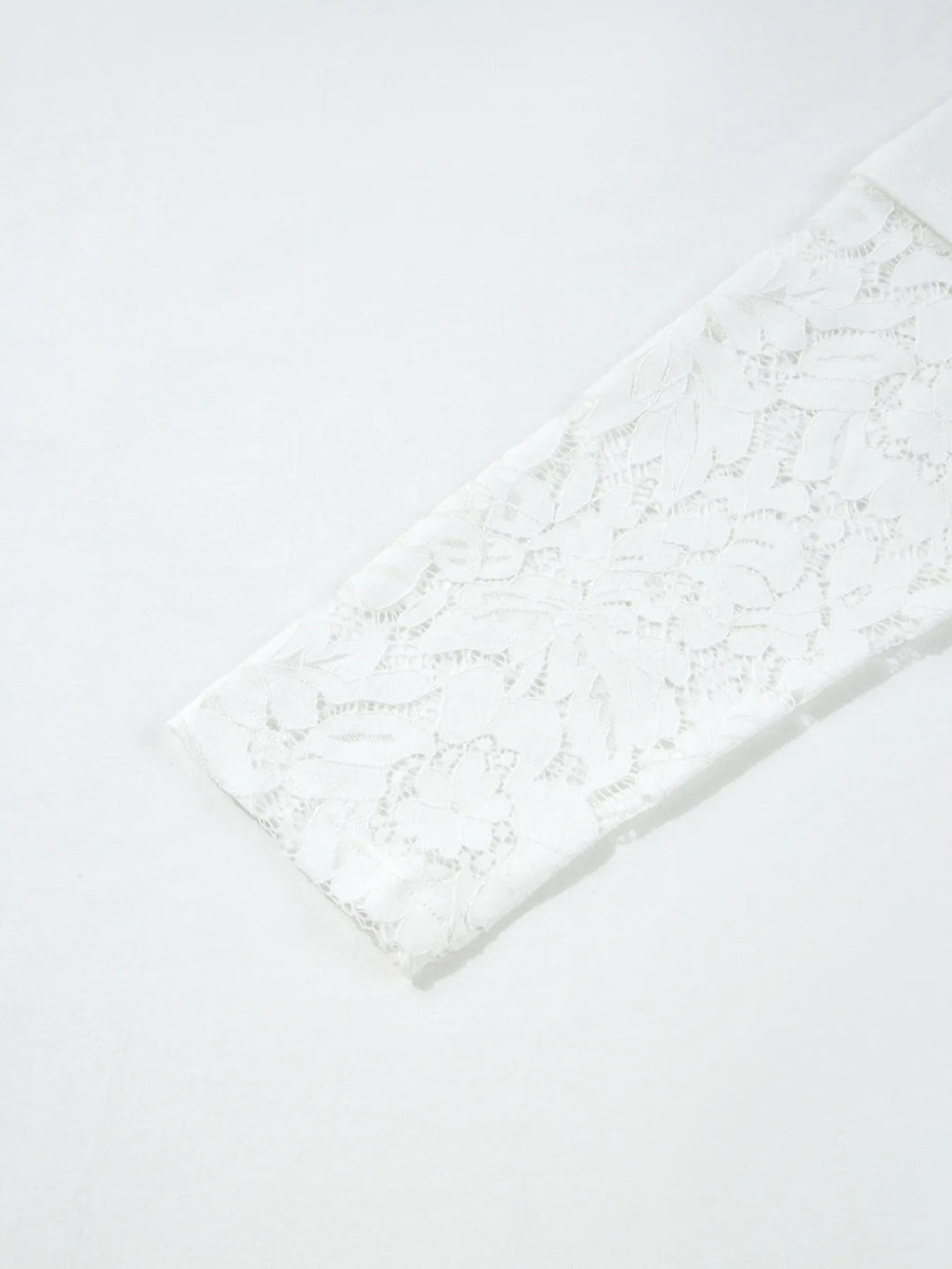 Lace Long Sleeve Insert Drop Shoulder Tee