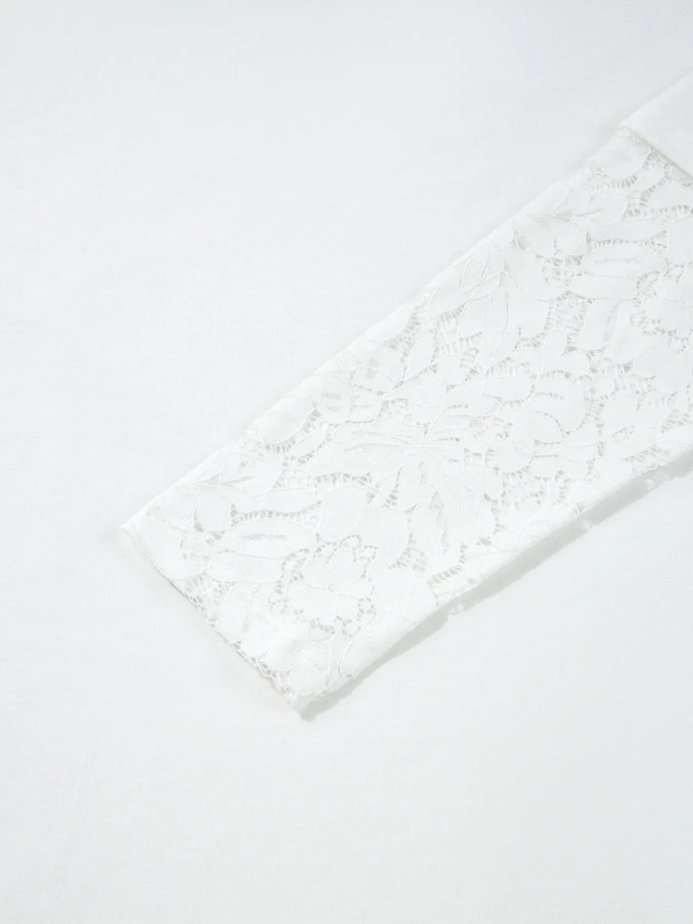 Lace Long Sleeve Insert Drop Shoulder Tee