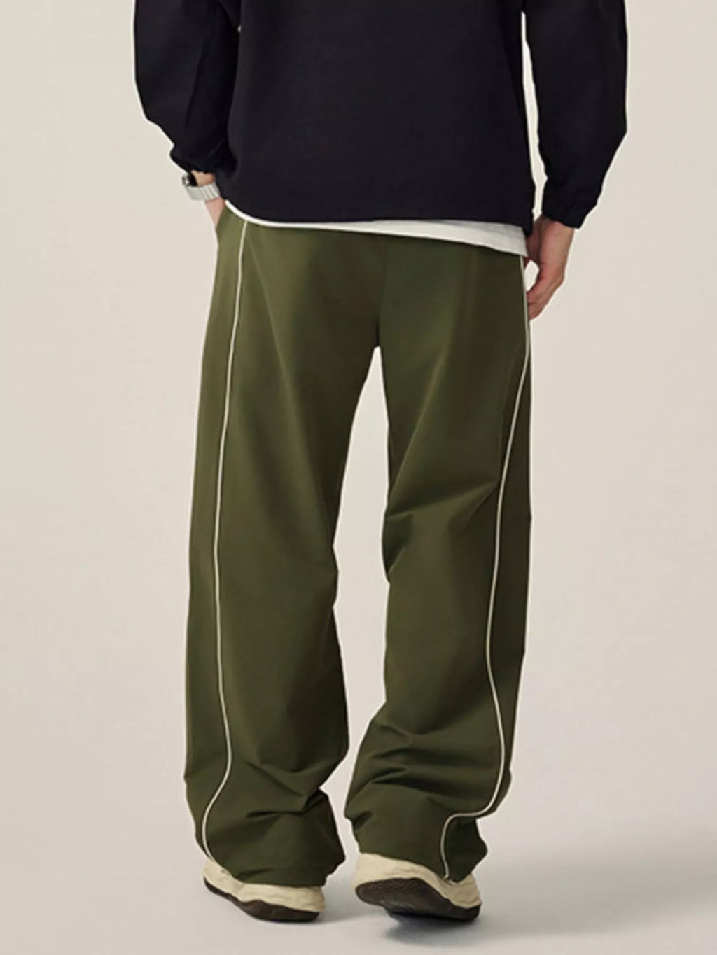 Men's Drawstring Wide Leg Pants