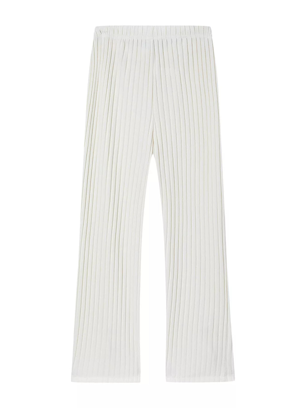 Ribbed Knit Top and Pants Set