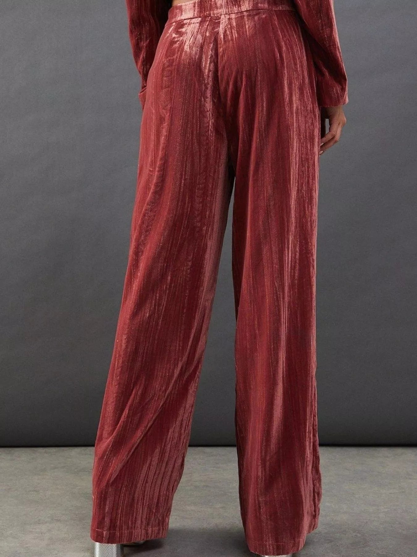 Velvet Lapel Collar Blazer & Pants Set