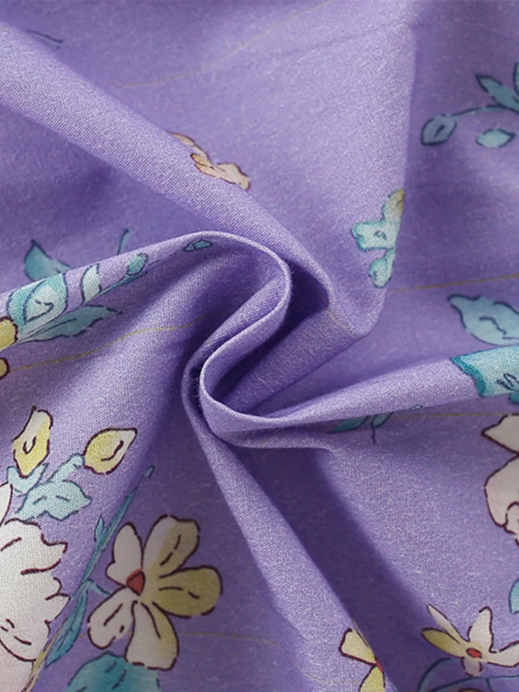 Children's Floral Print Ruffle Sleeve A-Line Dress
