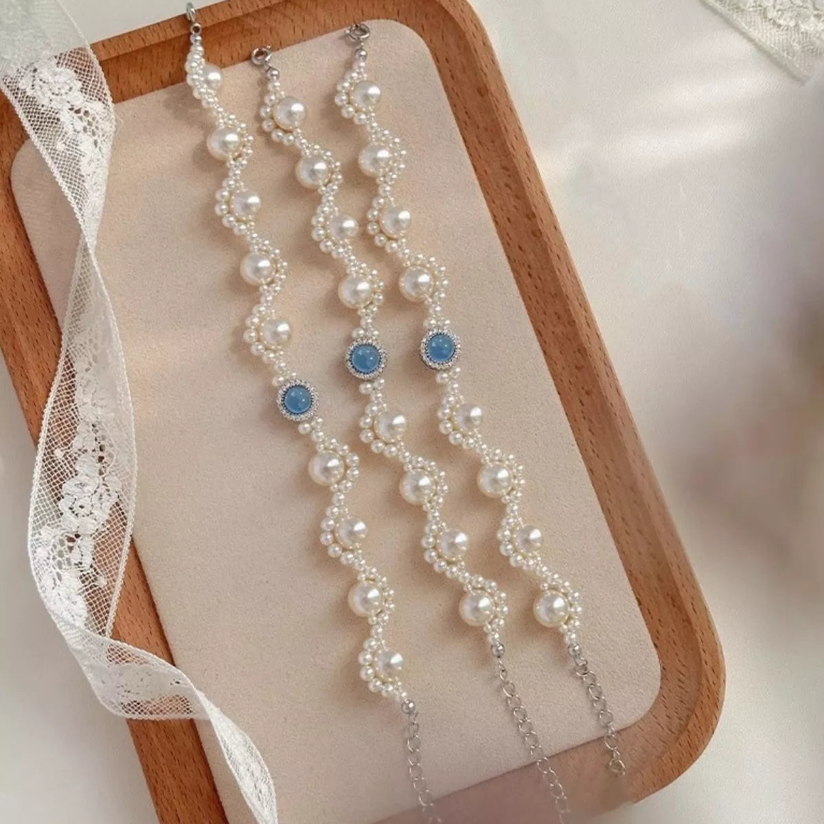 Pearl 925 Sterling Silver Zircon Bracelet