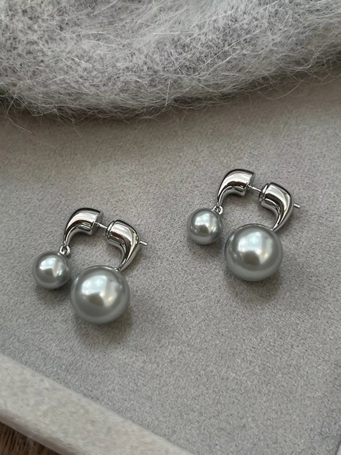 Pearl Alloy Drop Earrings